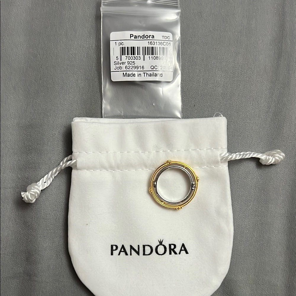 Pandora Game of Thrones, Two-Tone Gold/925 Sterling Silver Spinning Ring, S 7